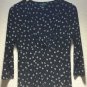 Lauren Ralph Lauren Women's 3/4 Sleeves Ruched V- Neck Pull-On Dress Black Sz 10