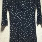 Lauren Ralph Lauren Women's 3/4 Sleeves Ruched V- Neck Pull-On Dress Black Sz 10