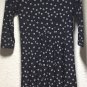Lauren Ralph Lauren Women's 3/4 Sleeves Ruched V- Neck Pull-On Dress Black Sz 10