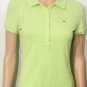 Lacoste womens Short Sleeve Green Polo Shirt Sz 40