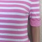 Lauren Ralph Lauren pink white striped women's Blouse top short sleeve size SP