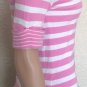 Lauren Ralph Lauren pink white striped women's Blouse top short sleeve size SP