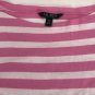Lauren Ralph Lauren pink white striped women's Blouse top short sleeve size SP