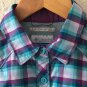 Columbia Omni-Shade Sun Protection Girls Short Sleeve Button-Up Top Size 10/12