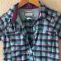 Columbia Omni-Shade Sun Protection Girls Short Sleeve Button-Up Top Size 10/12