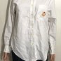 Ralph Lauren Womens Button Up Blouse Top size 6 White Crown RLL Logo