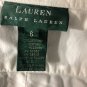 Ralph Lauren Womens Button Up Blouse Top size 6 White Crown RLL Logo