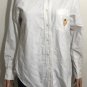 Ralph Lauren Womens Button Up Blouse Top size 6 White Crown RLL Logo
