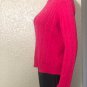 Lauren Ralph Lauren Pink Womens Cable Knit Cotton Sweater Size L