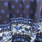 Michael Kors Women's Printed Bell Sleeves Dress Size M Navy