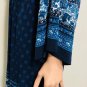 Michael Kors Women's Printed Bell Sleeves Dress Size M Navy