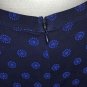 Michael Kors Women's Printed Bell Sleeves Dress Size M Navy