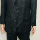 Ermenegildo Zegna Mens Black Striped Super 100’s Wool Suit & Pants 52