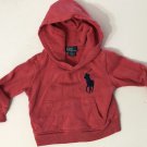 Polo Ralph Lauren Boy’s Toddler Pullover Big Pony Hoodie Sweater Coral Size 2T