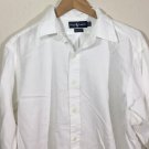 Ralph Lauren Men's Yarmouth Button down L/S Solid Shirt White Size 16-35 Ralph Lauren Men's Yarmouth Button down L/S Solid Shirt White Size 16-35