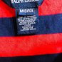 Ralph Lauren Girls Red & Blue Stripe Lace  Hem Sleeveless Dress Size M (8-10)