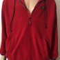 Lauren Ralph Lauren Mens Full Zip Fleece Hoodie Sweatshirt Red Sz L