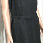 Banana Republic Womens Gray Blk Sleeveless Belt Sheath Lined Houndstooth Dress 8