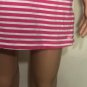 Vineyard Vines Girls Size L (14) Pink White 3/4 Sleeve Shift Dress Bottom Logo