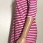 Vineyard Vines Girls Size L (14) Pink White 3/4 Sleeve Shift Dress Bottom Logo