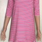 Vineyard Vines Girls Size L (14) Pink White 3/4 Sleeve Shift Dress Bottom Logo