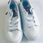 Polo Ralph Lauren Girls White Leather Sneakers Shoes w/ Leopard Print Sz 10