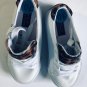 Polo Ralph Lauren Girls White Leather Sneakers Shoes w/ Leopard Print Sz 10