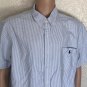 RALPH LAUREN Classic Fit Button Collar Oxford Shirt Blue/White Stripes Mens XXL