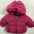 Polo Ralph Lauren Baby Girls 6M Down Puffer Jacket Coat - Pink