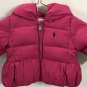 Polo Ralph Lauren Baby Girls 6M Down Puffer Jacket Coat - Pink