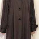 Calvin Klein Womens Long Sleeve Rain Jacket Trench Coat Brown Sz L Calvin Klein Womens Long Sleeve Rain Jacket Trench Coat Brown Sz L