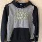 Nike Boys sweatshirt Pullover Hoodie Youth size Large gray Black Mint trim