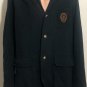 Polo Ralph Lauren Mens 3 Button w/Beaded Crest & Gold Buttons Blue Jacket Sz 2XL