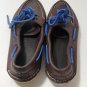 Sperry Top Sider Mens Brown Shoes Size 6 Boat w/ Blue Laces All Leather  0195115