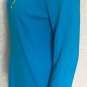 Lauren Ralph Lauren Women's Blue Top Size M White Collared Blouse