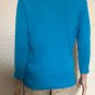Lauren Ralph Lauren Women's Blue Top Size M White Collared Blouse