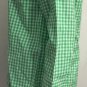 Lauren Ralph Lauren Womens Button Up 3/4 Sleeve Green White Check Shirt Sz M