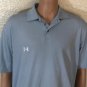 UNDER ARMOUR SHIRT Mens POLO Top SIZE  Medium Color Blue Embroidered Logo