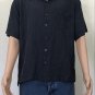 Tommy Bahama Hawaiian Short Sleeves Blue 100% Silk Mens Shirt Sz M