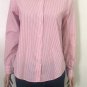Brooks Brothers 1818 Womens Non-Iron L/S Pink white Striped Blouse Shirt Sz 4
