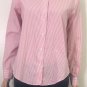 Brooks Brothers 1818 Womens Non-Iron L/S Pink white Striped Blouse Shirt Sz 4