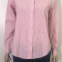 Brooks Brothers 1818 Womens Non-Iron L/S Pink white Striped Blouse Shirt Sz 4