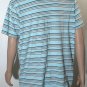 Nike Golf Men&acirc;��s Textured Blue Striped Polo Shirt Sz XL Chest Nike Logo Vintage