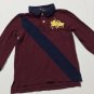 Polo Ralph Lauren Boys Polo Shirt Maroon/Navy Long Sleeve Sz Size 5