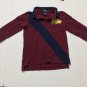 Polo Ralph Lauren Boys Polo Shirt Maroon/Navy Long Sleeve Sz Size 5