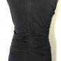 Ann Taylor Women's Sleeveless Black Ruched Sheath Dress Sz 8
