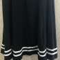 Lauren Ralph Lauren Fit and Flare Short Sleeve Black w/ 2 Bottom Stripes Sz M