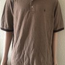 Vintage Ralph Lauren Polo Golf Mens Brown Striped Shirt Size L