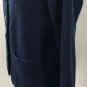 Vtg Orvis Womens Cardigan Sweater Blue Gold Button Pockets Embroidery Trim Sz S