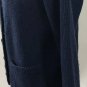 Vtg Orvis Womens Cardigan Sweater Blue Gold Button Pockets Embroidery Trim Sz S